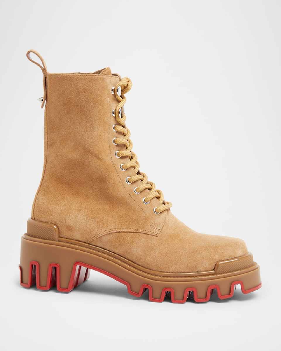 Trott Dune Lugged Suede Combat Boots